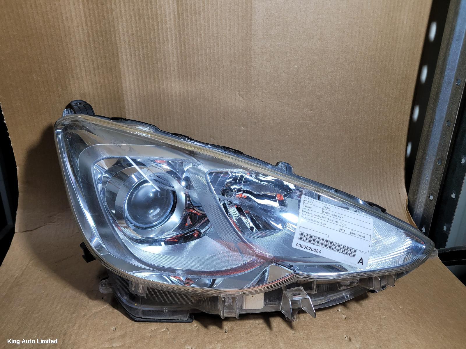 Toyota PRIUS 2015 Right Headlamp thumbnail 1