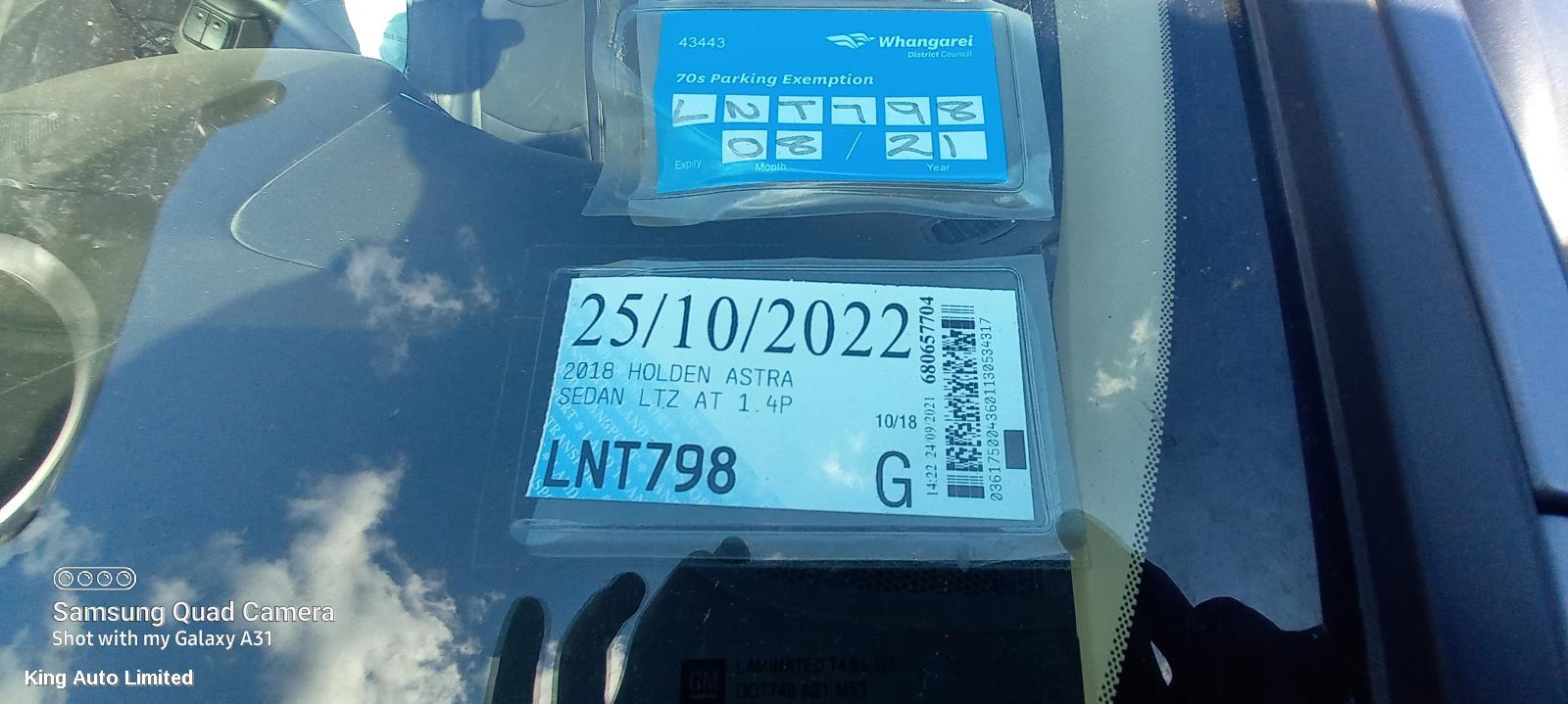 HOLDEN ASTRA 2018 Left Front Strut thumbnail 1