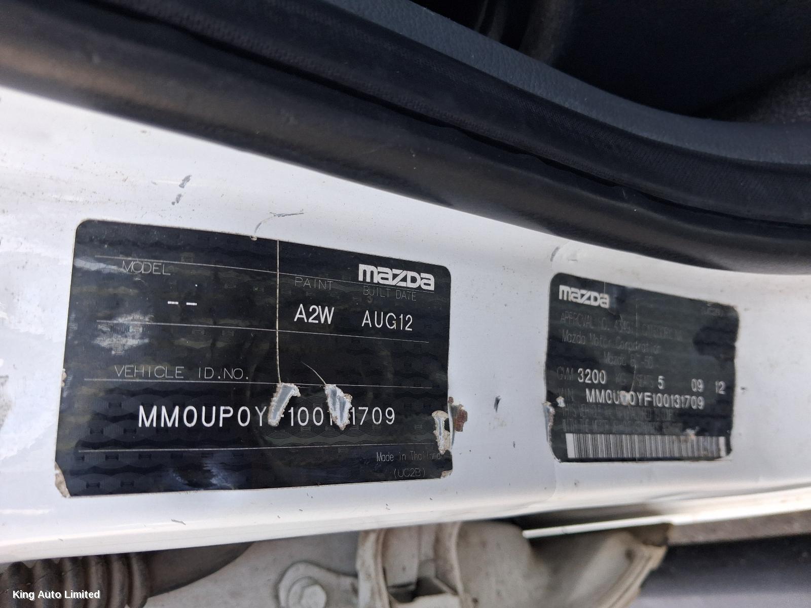 MAZDA BT50 2012 Left Front Door thumbnail 1