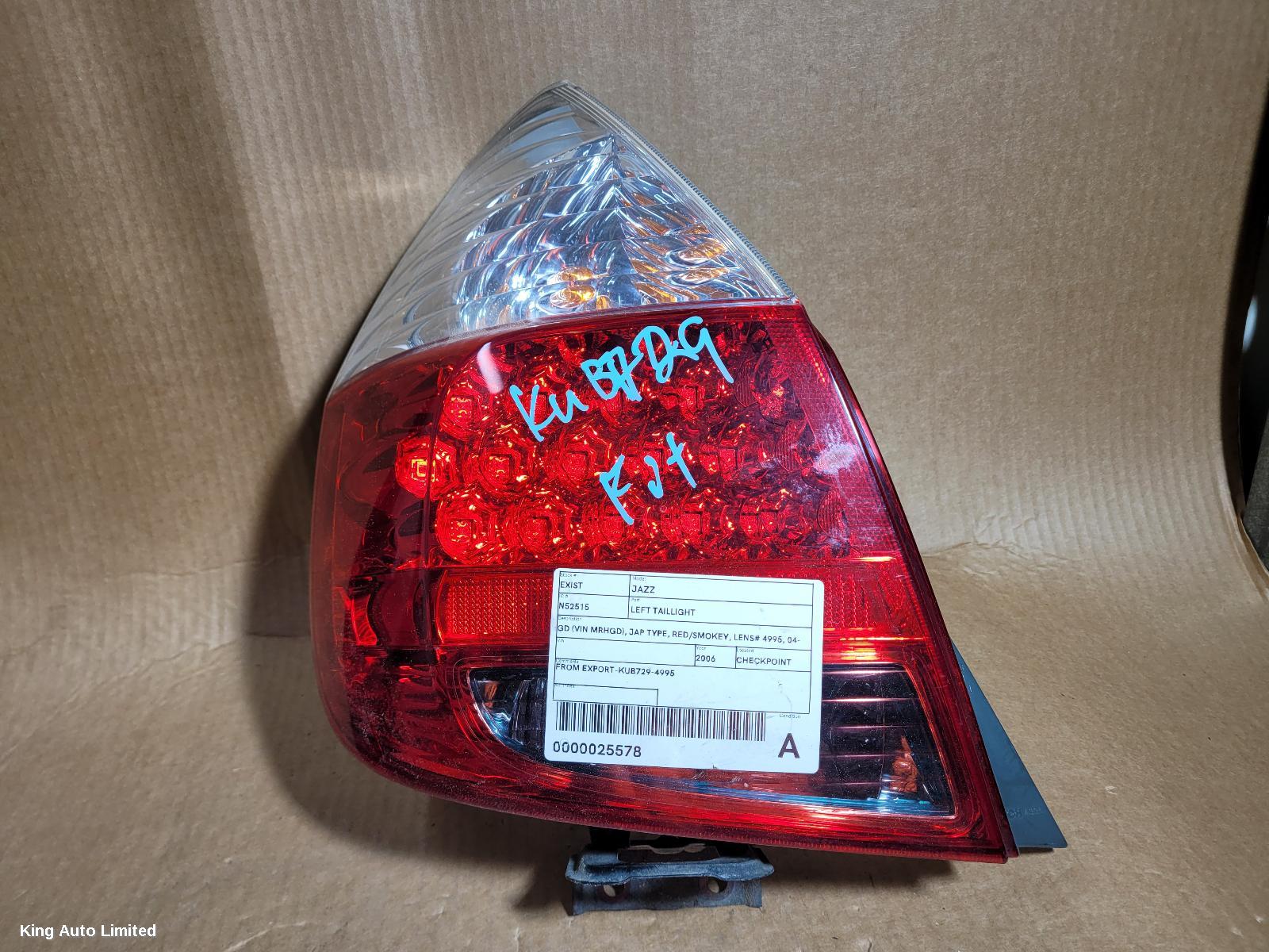 HONDA JAZZ 2006 Left Taillight thumbnail 1