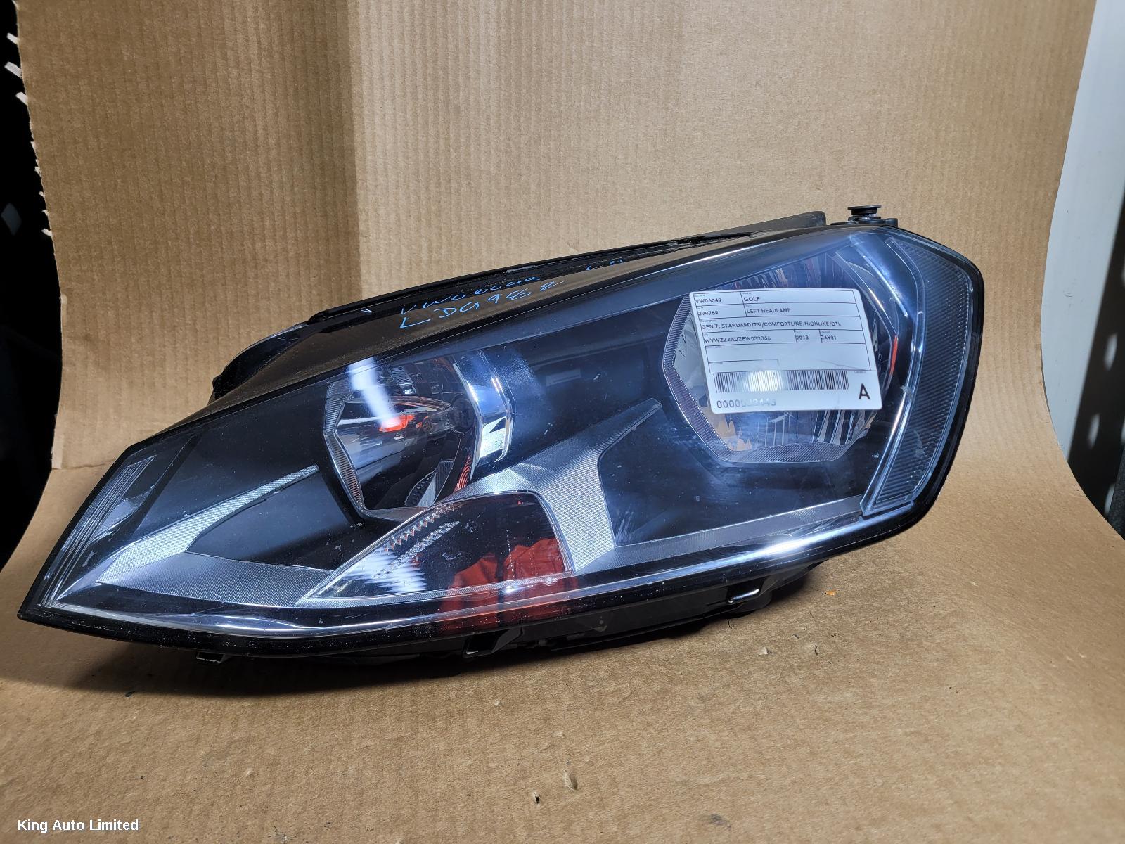 Volkswagen GOLF 2013 Left Headlamp thumbnail 1