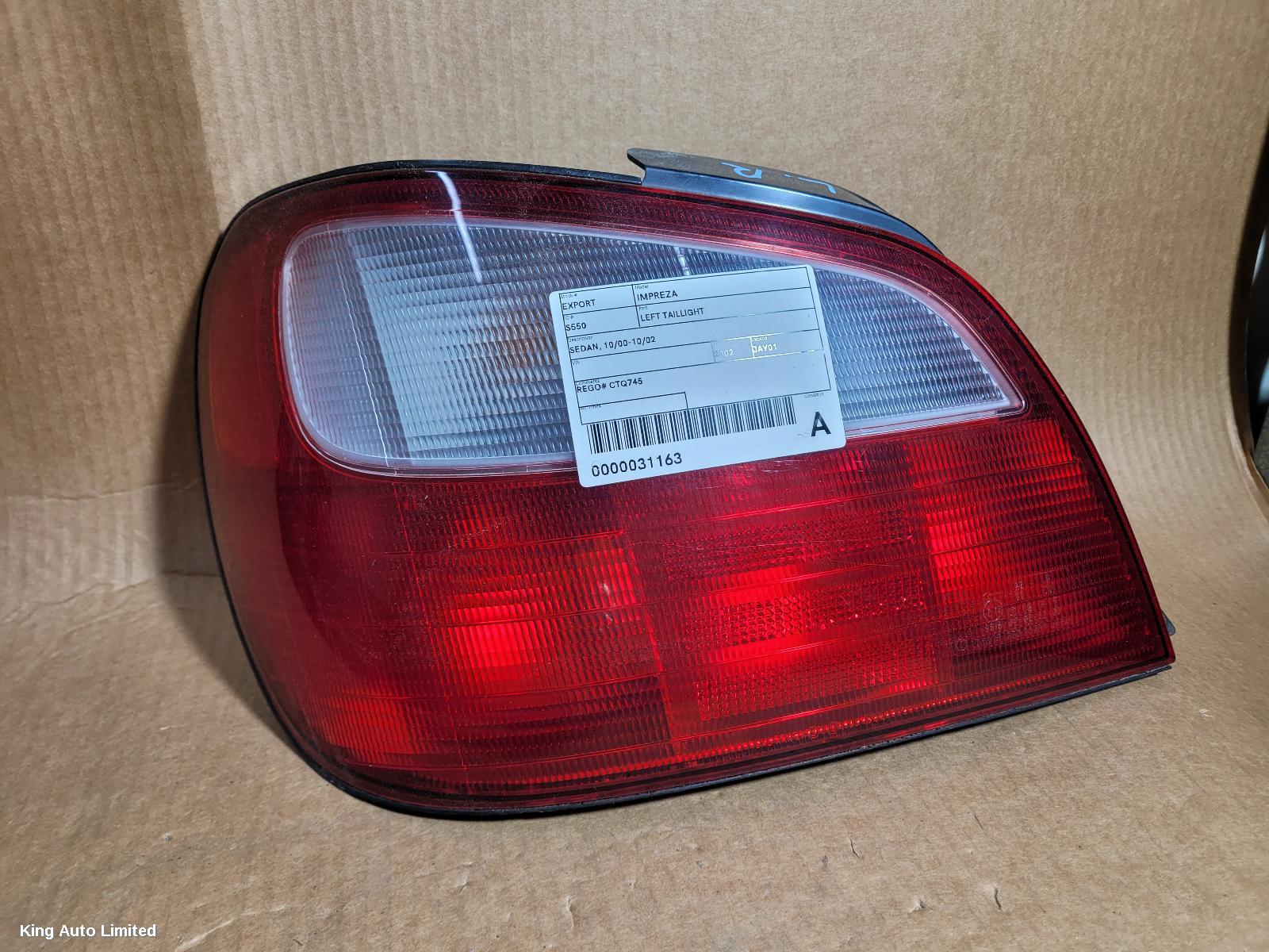 SUBARU IMPREZA 2002 Left Taillight thumbnail 1