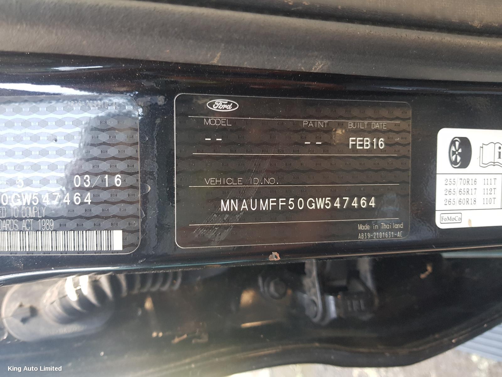 Ford RANGER 2016 Alternator thumbnail 2