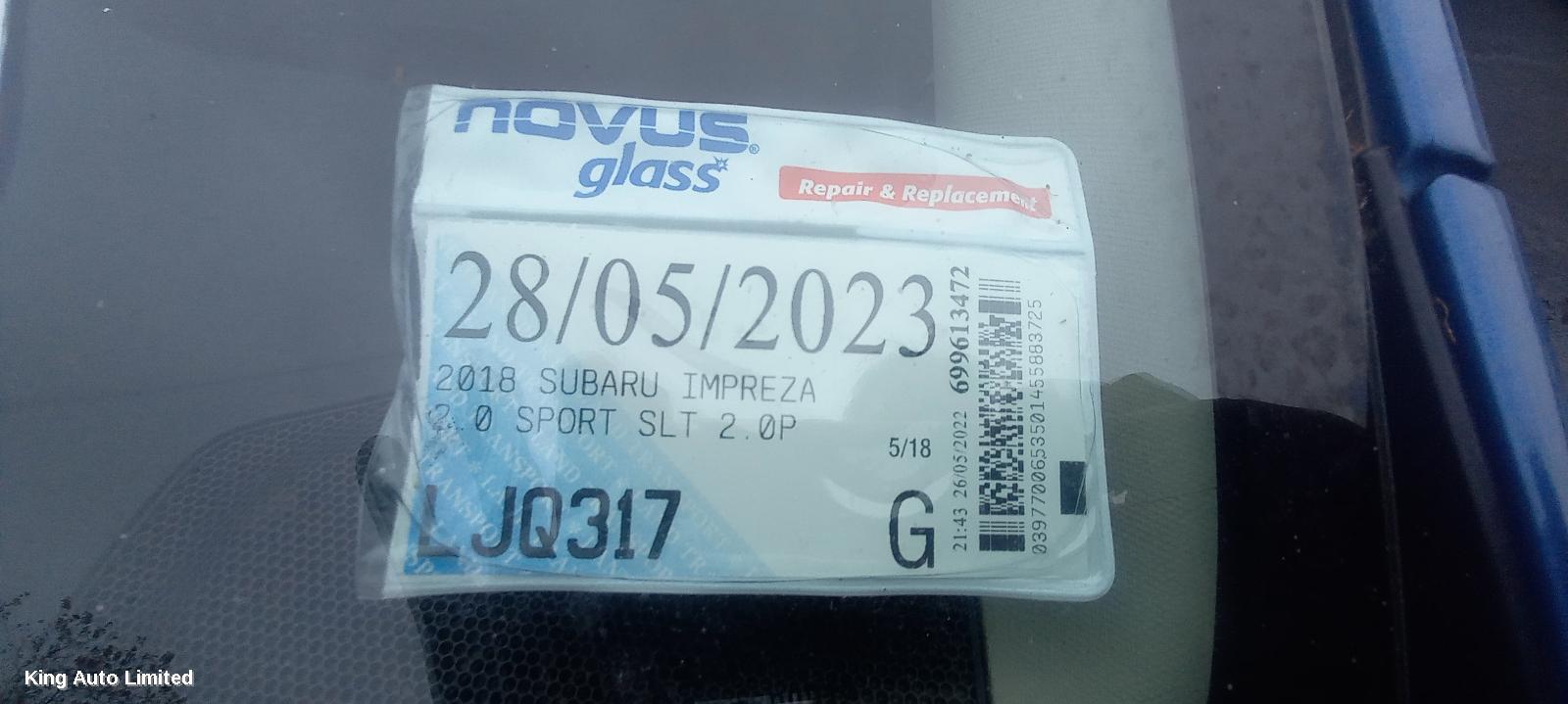 Subaru IMPREZA 2018 Rear Garnish thumbnail 1