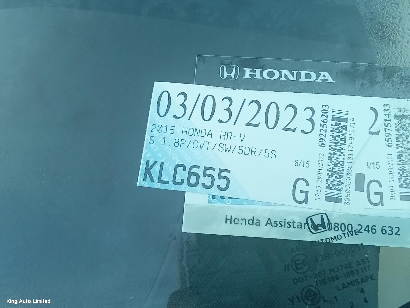 Honda HRV 2015 Left Front Door Window thumbnail 3
