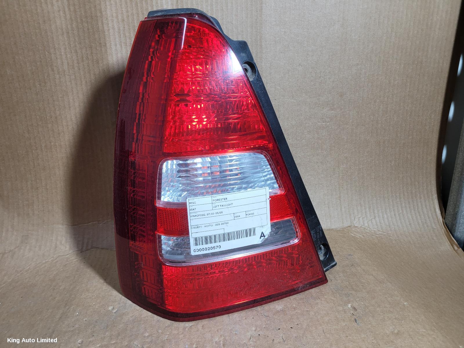 Subaru FORESTER 2004 Left Taillight thumbnail 1