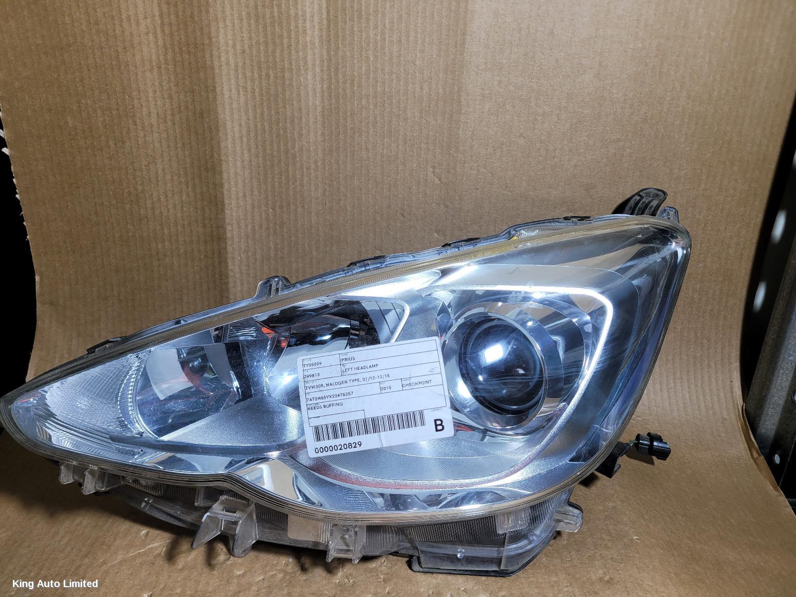 Toyota PRIUS 2015 Left Headlamp thumbnail 1