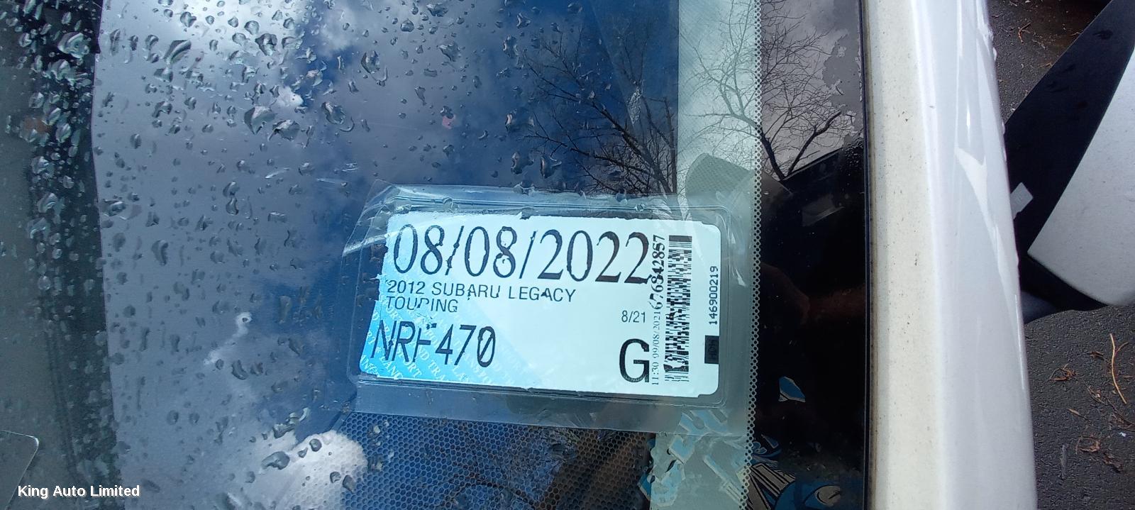 Subaru LIBERTY 2012 Rear Garnish thumbnail 1