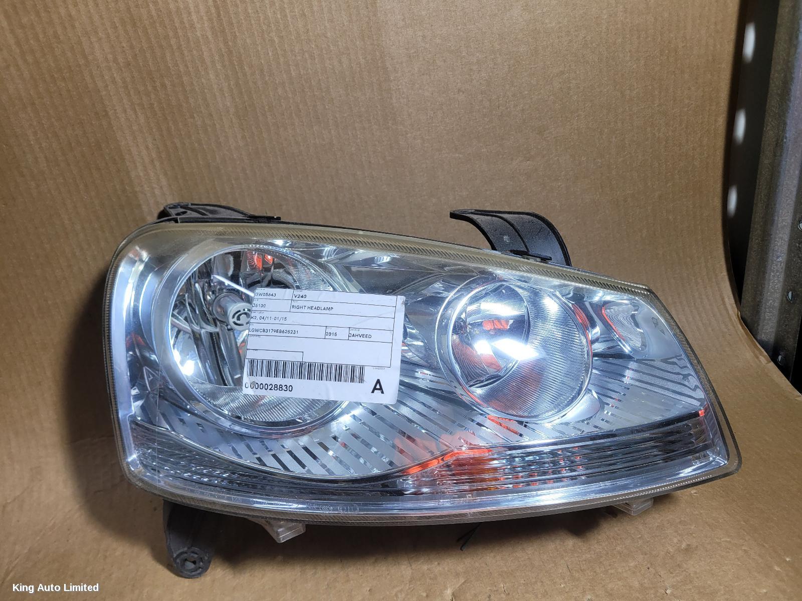 Great Wall V200/V240 2015 Right Headlamp thumbnail 1