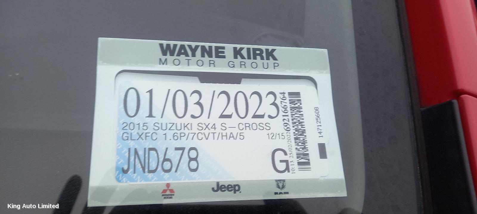 Suzuki S-CROSS 2015 Wheel Arch Flare thumbnail 1