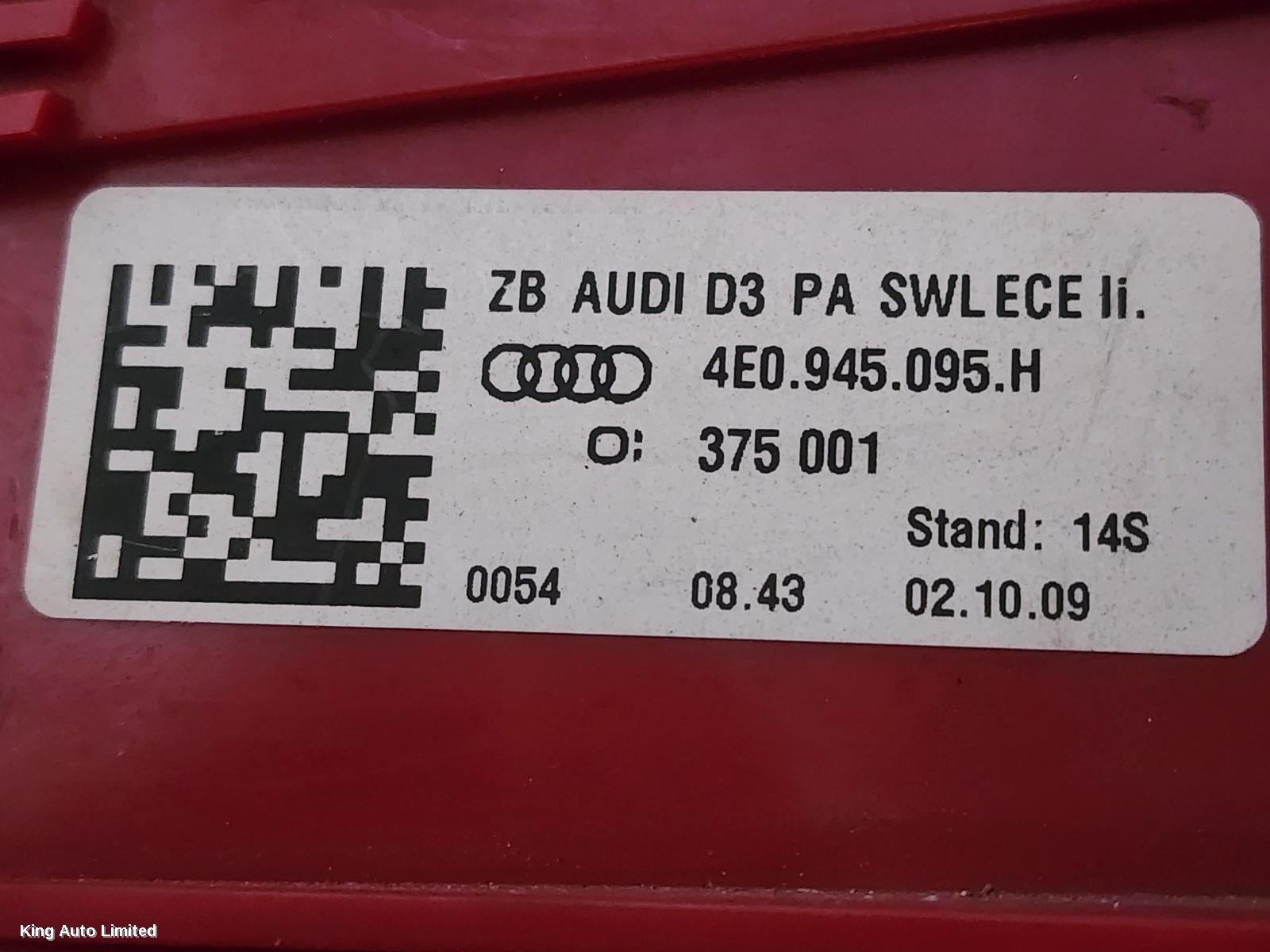 Audi A8 2008 Left Taillight thumbnail 3