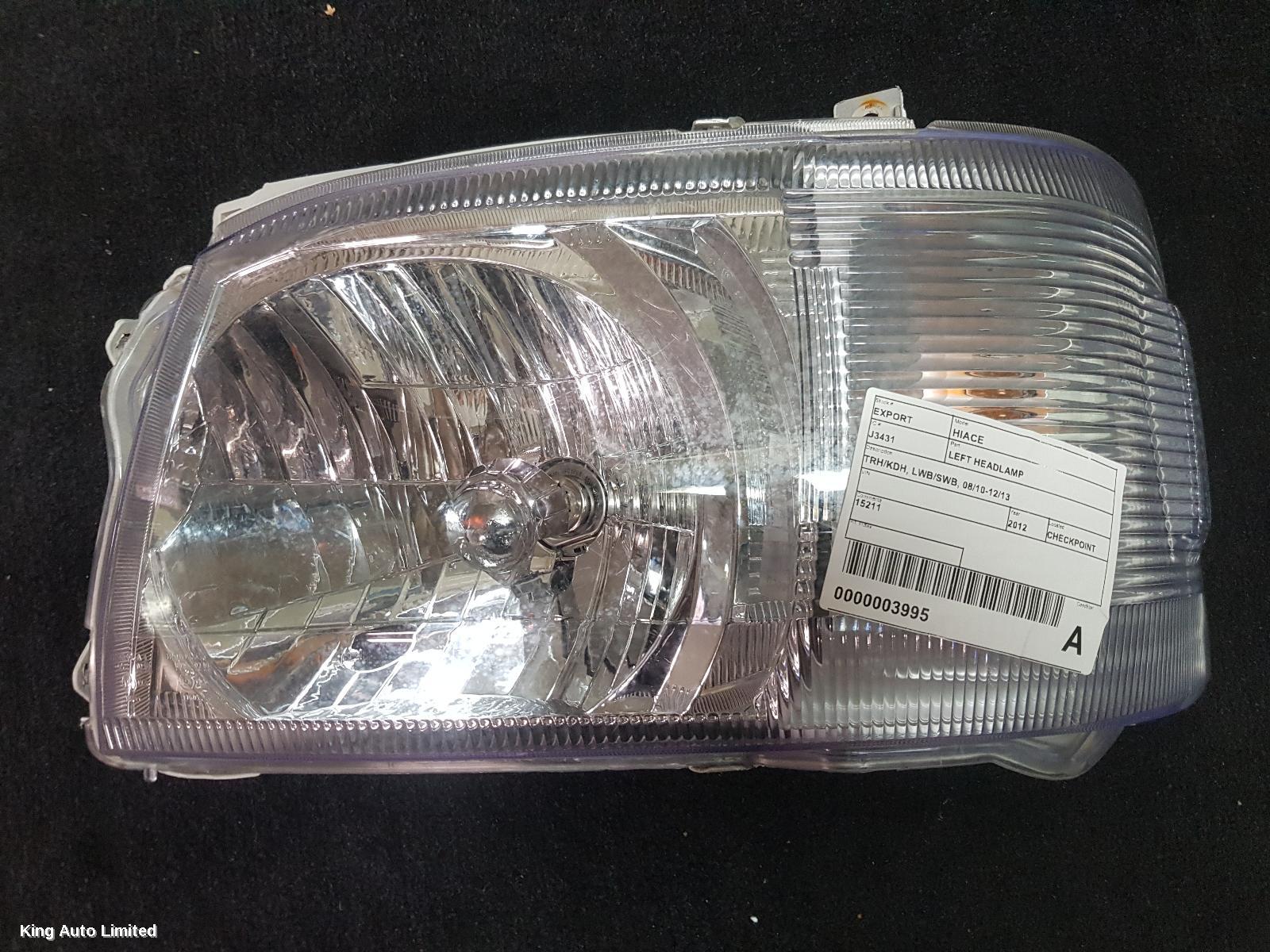 Toyota HIACE 2012 Left Headlamp thumbnail 1